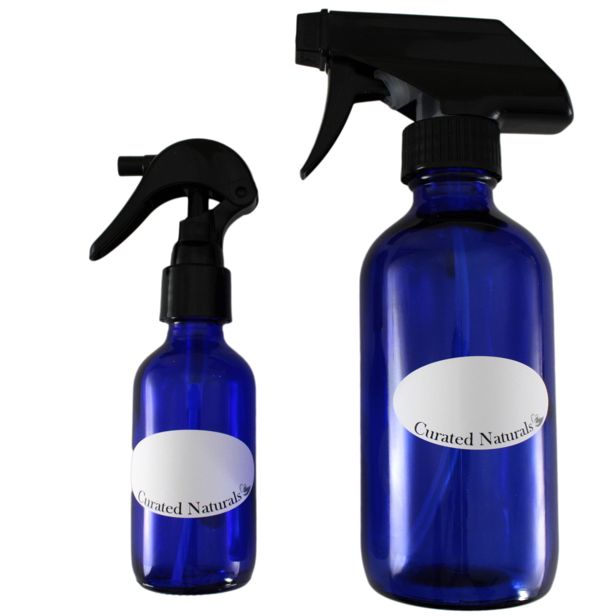 High Quality Essential Oil blue glass Spray Bottles two pack. 2 ounce, -  Curated Naturals